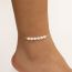 Fashion Gold Metal Pearl Beaded Anklet