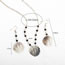 Fashion 3# Geometric Cutout Shell And Leaves Necklace And Earrings Set