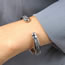 Fashion Silver Alloy Geometric Arrow Cuff Bracelet