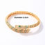 Fashion Suit 4 Copper And Diamond Snake Cuff Bracelet Ring Set
