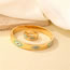 Fashion Ring 3 Brass And Diamond Oil Drip Eye Ring