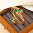 Fashion 8# Gold-plated Copper Inlaid Diamond Drip Oil Openwork Bracelet Ring Set