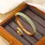 Fashion 9# Gold Plated Copper Diamond Drip Geometric Bracelet Ring Set