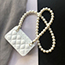 Fashion 12mm Pearl + Silver Key Chain 20cm Suitable For Hand Small And Large Pearl Beaded Bag Chain
