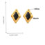 Fashion Gold Alloy Rhombus Earrings