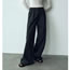 Fashion Black Polyester Striped Trousers
