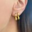 Fashion 38# Titanium Steel Geometric Three-dimensional Hollow Earrings