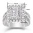 Fashion Silver Zirconia Square Geometric Ring In Copper