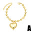 Fashion A Copper Bead Chain Heart Bracelet
