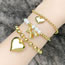 Fashion A Copper Bead Chain Heart Bracelet