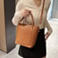 Fashion Brown Pu Large Capacity Diagonal Bag