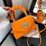 Fashion Orange Pu Heart Flip Crossbody Bag