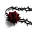 Fashion Black Rose Tie Necklace
