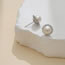 Fashion Freshwater Pearl Earrings Large Geometric Pearl Stud Earrings