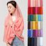 Fashion 19# Solid Color Cotton Linen Scarf Shawl