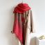 Fashion 8 Pink Yellow Color-block Cashmere-effect Frayed Scarf