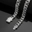 Fashion 6mm18 Inches (46cm) Stainless Steel Geometric Spring Clasp Men's Necklace