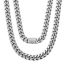 Fashion Steel Color 14mm32 Inches 81cm Stainless Steel Geometric Chain Men's Necklace