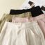 Fashion Off White Linen Single-button Wide-leg Trousers