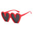 Fashion Powder Frame Gray Chip Pc Heart Sunglasses