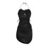Fashion Black Lace See-through Drawstring Pleated Camisole Nightdress