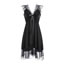 Fashion Black Chest Pad Version Polyester Lace V-neck Strappy Nightdress