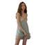 Fashion Apple Green (nightdress) Lace Deep V Mesh Suspender Nightdress