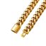 Fashion Gold 14mm Bracelet 22cm Stainless Steel Geometric Chain Men's Bracelet