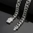 Fashion 8mm24 Inches (61cm) Stainless Steel Geometric Chain Men's Necklace