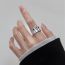 Fashion Silver Metal Geometric Split Ring