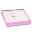 Fashion 4 Section Ring Plate Pu Square Jewelry Display Stand