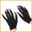 Fashion Pure Black Fabric Gold Pink Nail Skull Gloves