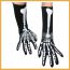 Fashion Short Fabric Skeleton Gloves