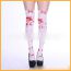 Fashion Skull Socks 2 Textile Print Over The Knee Socks