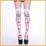 Fashion Blood Socks 7 Textile Print Over The Knee Socks
