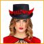 Fashion Color Fabric Print Letter Top Hat