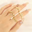Fashion 4# Pure Copper Star Geometric Open Ring