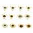 Fashion 5# Gold Plated Copper Triangular Eye Pendant