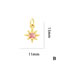 Fashion 4# Gold Plated Copper With Zirconia Hexagram Pendant