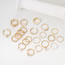 Fashion 3# Alloy Diamond Heart Butterfly Pearl Geometric Ring Set