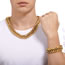 Fashion Gold-11mm34 Inches/86cm Stainless Steel Geometric Chain Men's Necklace