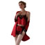 Fashion Wine Red (top + Shorts) Polyester Lace Camisole Pajama Set