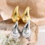 Fashion Silver Copper Drop Earrings (large)