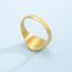 Fashion Gold Stainless Steel Geometric Round Shell Men's Ring