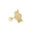 Fashion Single Gold Metal Diamond Sunbeam Pierced Stud Earrings (single)