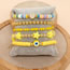 Fashion Set Colored Polymer Clay Beaded Gold Beads Beaded Eyes Pentagram Heart Heart Bracelet Set