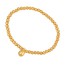 Fashion Golden 2 Titanium Waterdrop Beaded Bracelet
