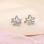 Fashion One Platinum Zirconia Pentagram Ear Clip Copper And Diamond-studded Hollow Pentagram Ear Cuffs (single Piece)