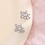 Fashion One Platinum Zirconia Pentagram Ear Clip Copper And Diamond-studded Hollow Pentagram Ear Cuffs (single Piece)