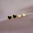 Fashion Black Titanium Steel Shell Heart Stud Earrings